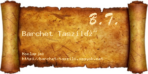 Barchet Tasziló névjegykártya
